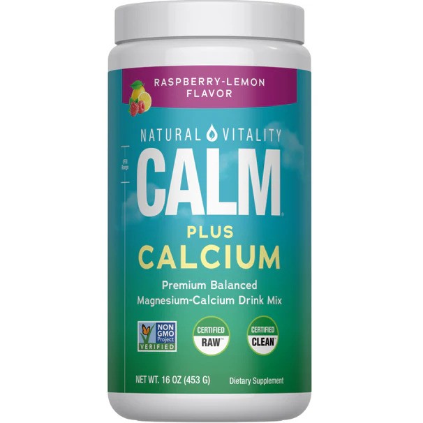 Natural Calm Plus Calcium, Raspberry Lemon - 453 grams - Natural Vitality