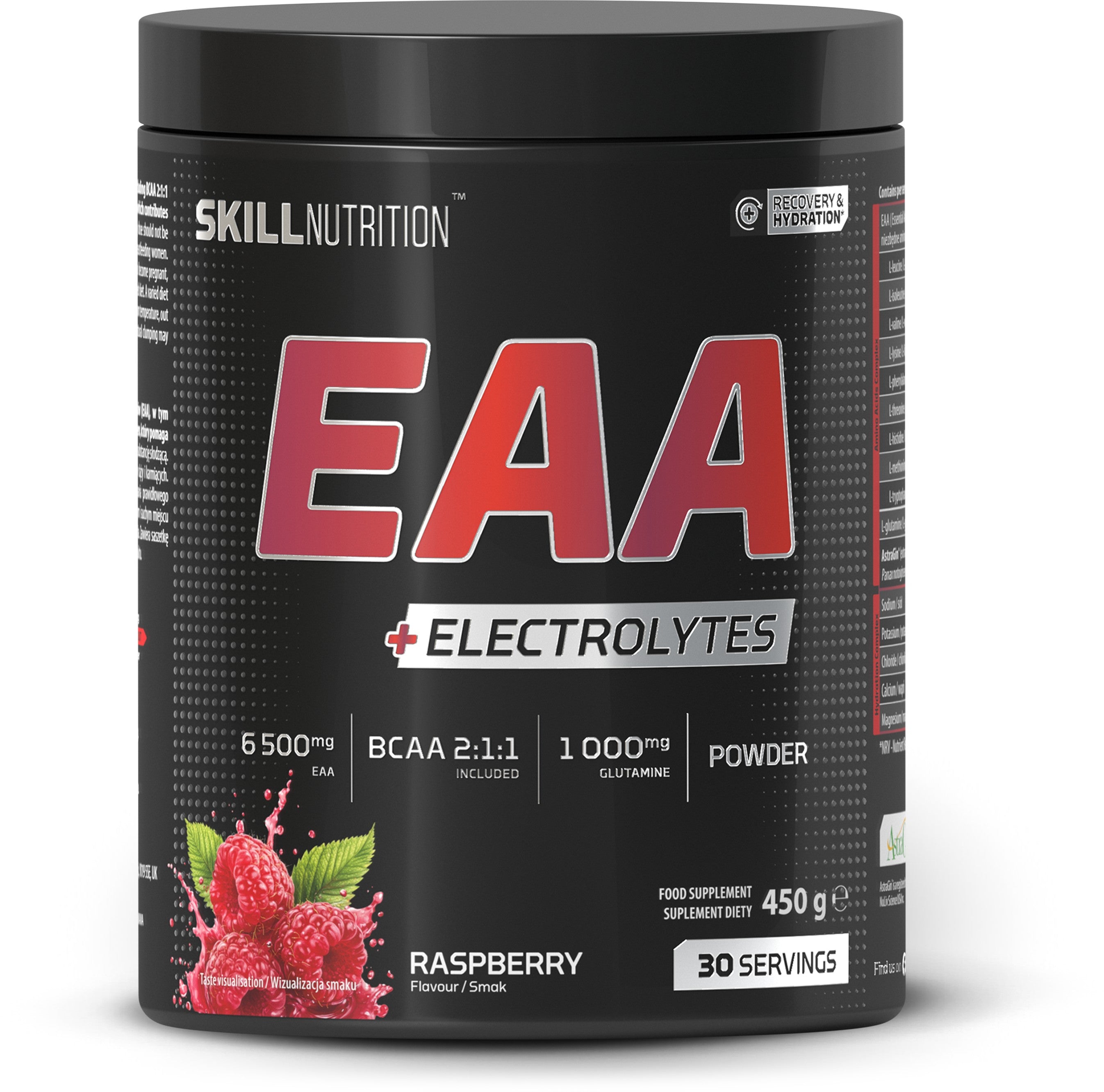 EAA + Electrolytes, Raspberry - 450 grams - Skill Nutrition
