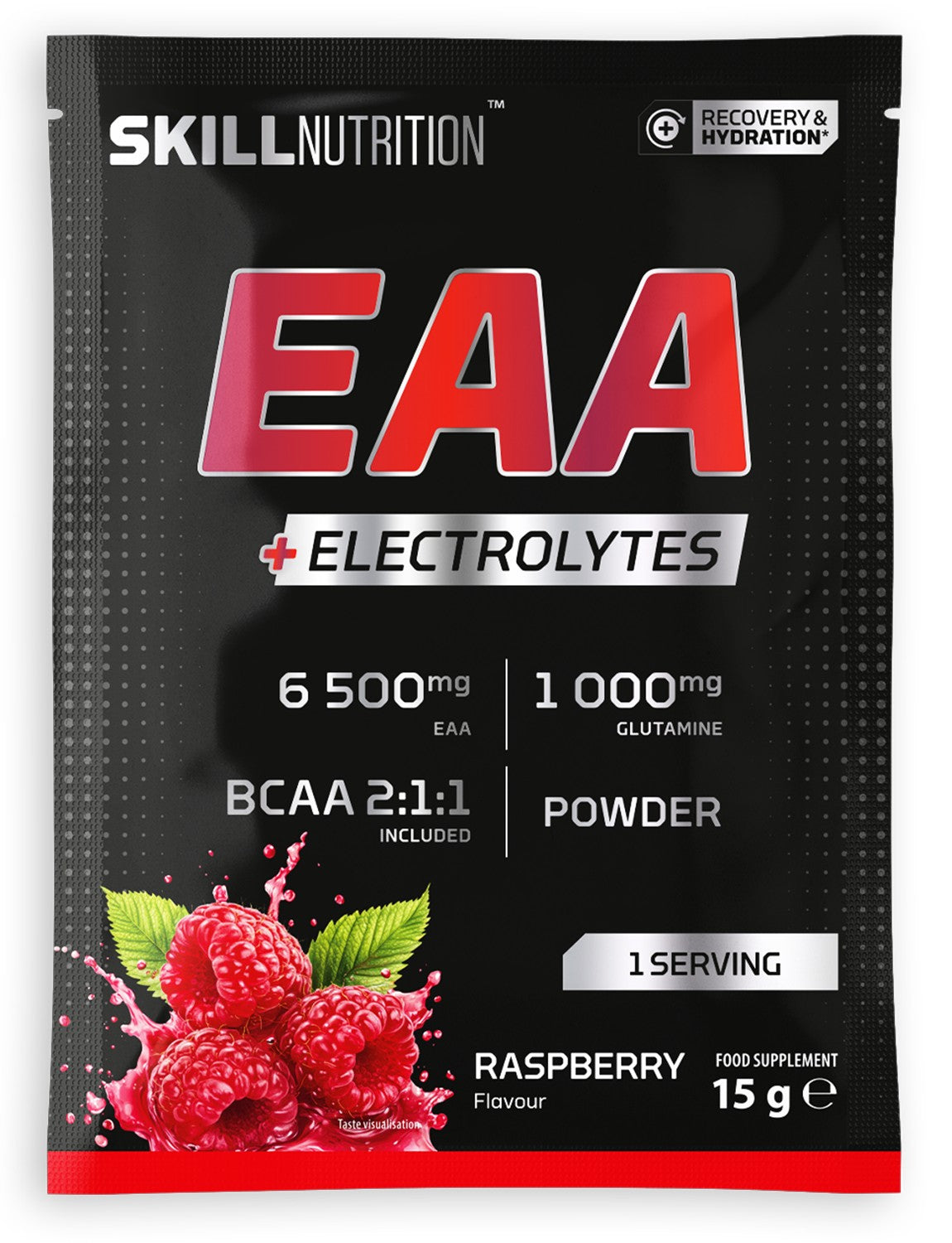EAA + Electrolytes, Raspberry - 15 grams (1 serving) - Skill Nutrition