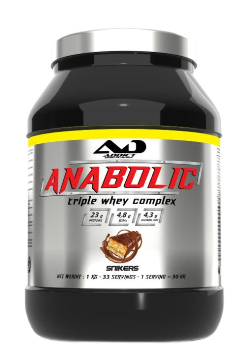 Anabolic Triple Whey Complex, Snikers - 1000 grams - Addict Sport Nutrition