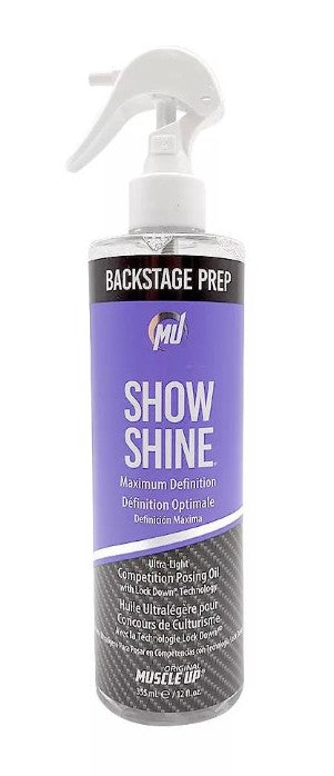 Show Shine, Maximum Definition Ultra Light Competition Posing Oil Spray - 355 ml. - Pro Tan