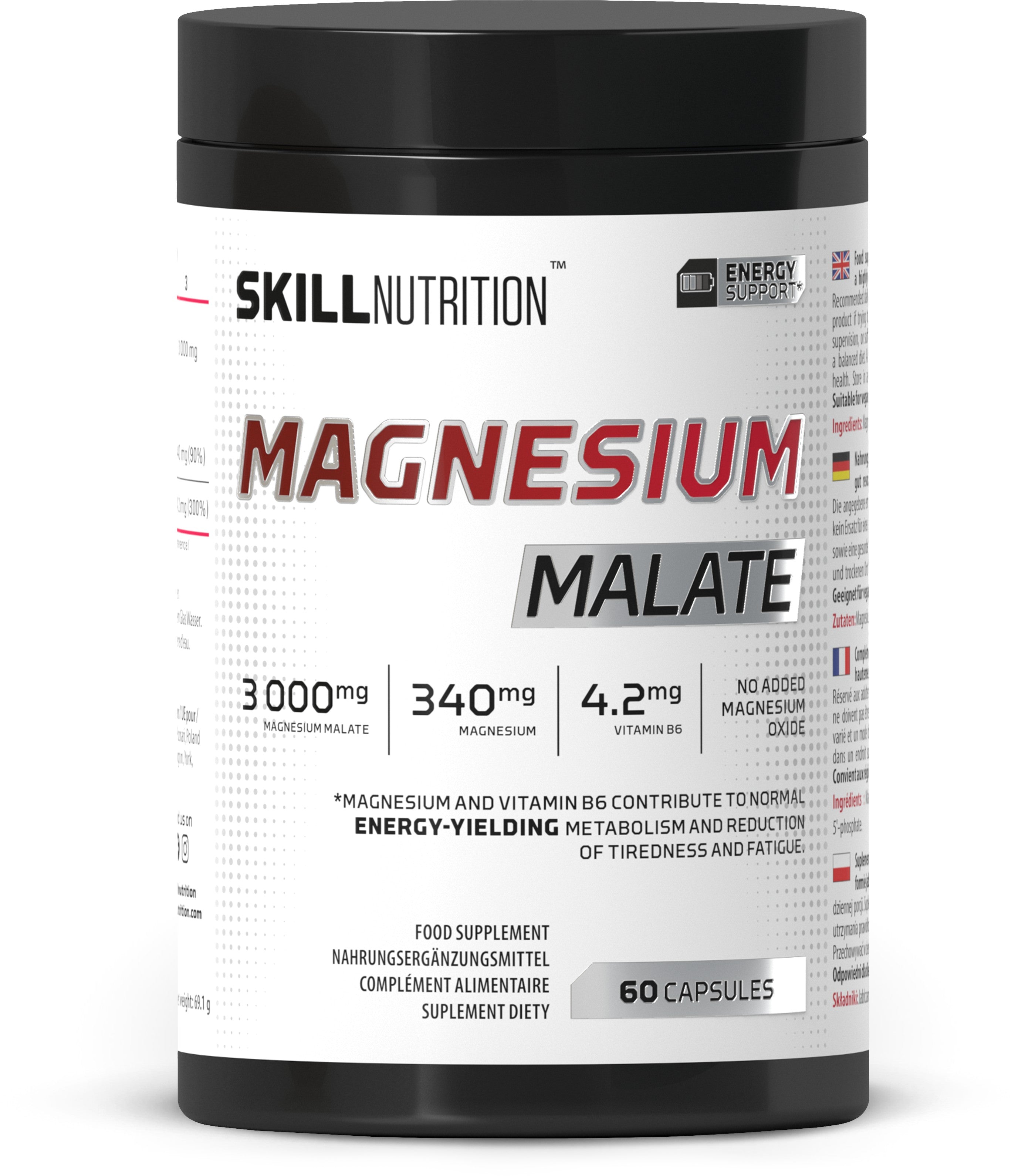 Magnesium Malate - 60 caps - Skill Nutrition