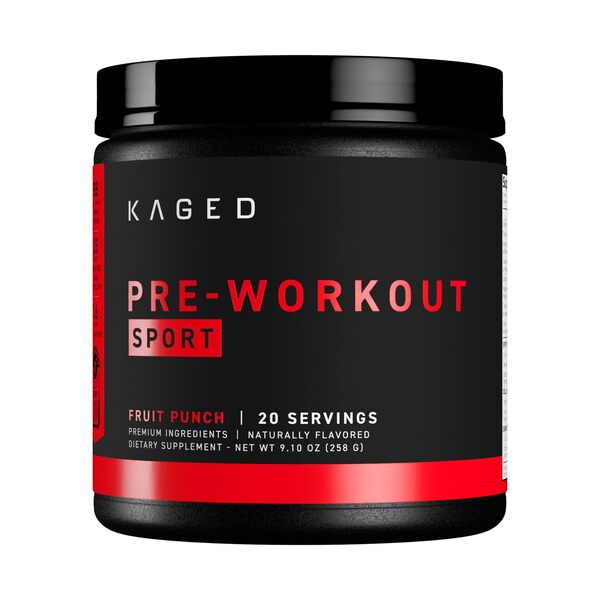 Pre-Workout Sport, Fruit Punch - 258 grams - Kaged Muscle