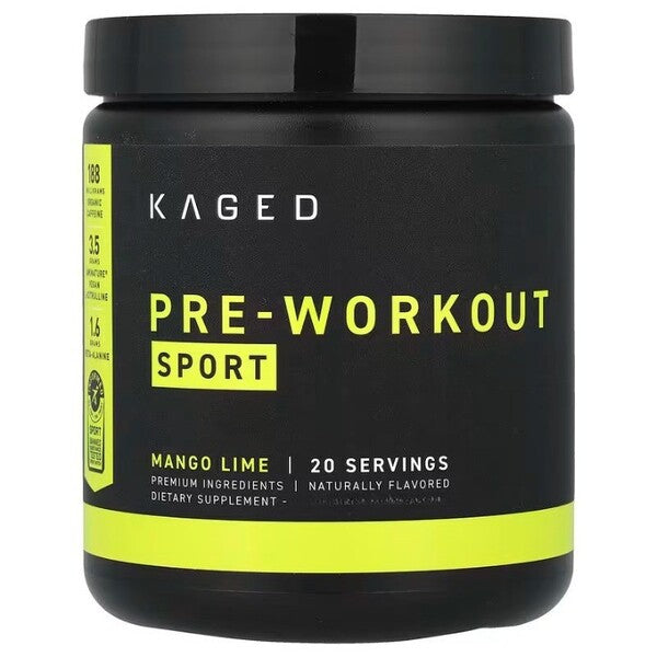 Pre-Workout Sport, Mango Lime - 259 grams - Kaged Muscle