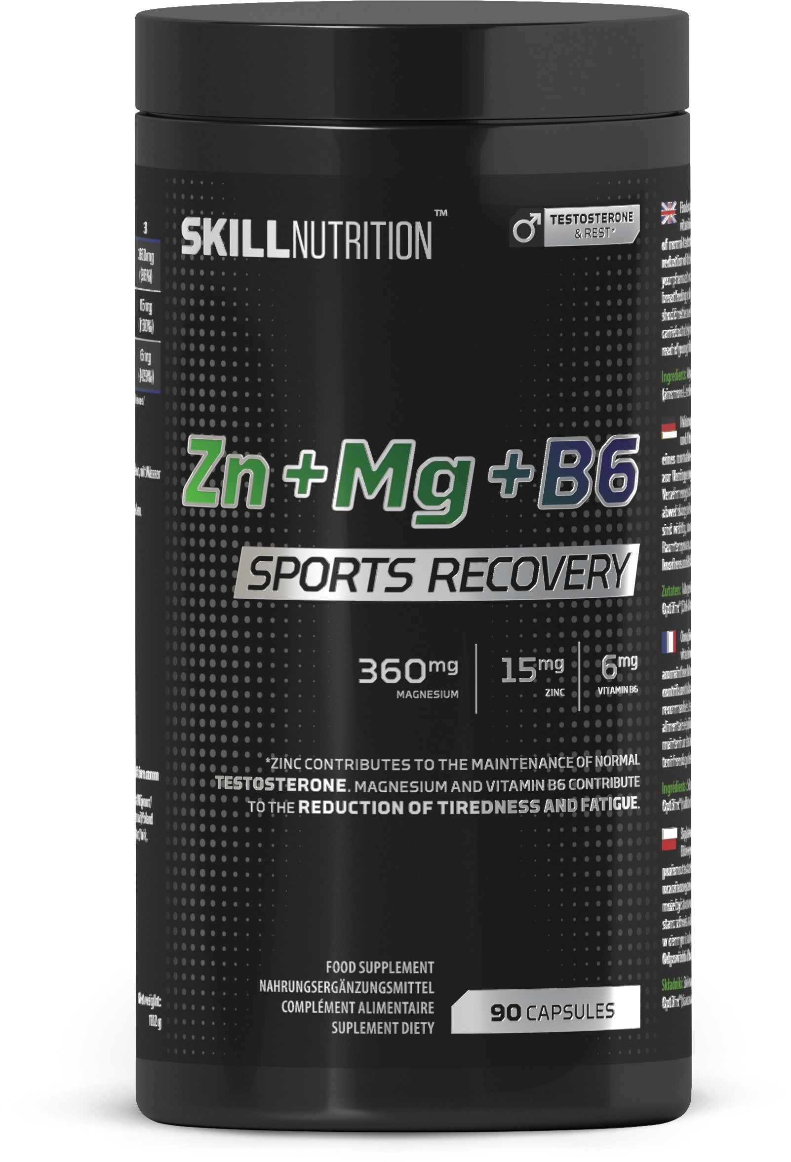 Zn + Mg + B6, Sports Recovery - 90 caps - Skill Nutrition