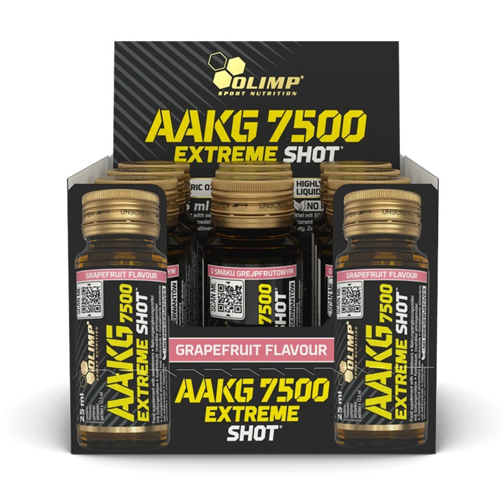 AAKG 7500 Extreme Shot, Grapefruit (EAN 5901330098802) - 9 x 25 ml. - Olimp Nutrition