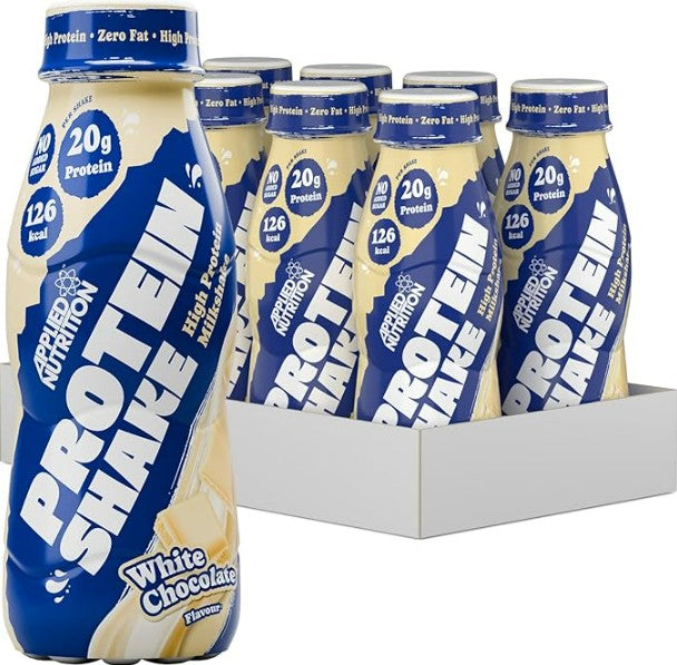 High Protein Shake, White Chocolate (EAN 05056555202104) - 8 x 330 ml. - Applied Nutrition
