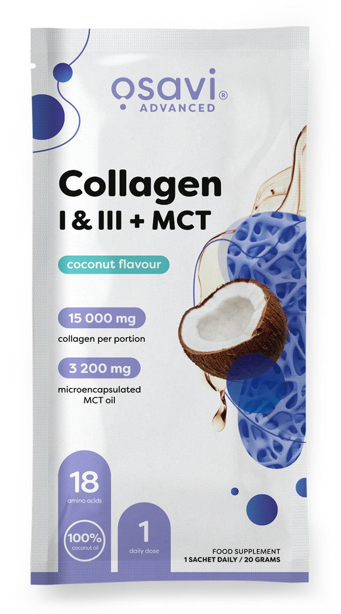 Collagen I & III + MCT, Coconut - 20 grams (1 serving) - Osavi