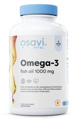 Omega-3 Fish Oil Molecularly Distilled, 1000mg - 180 softgels - Osavi