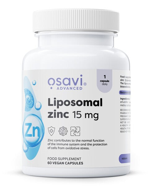 Liposomal Zinc, 15mg - 60 vegan caps - Osavi