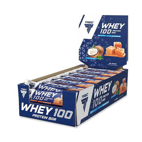 Whey 100 Protein Bar, Salty Caramel - 28 x 40g - Trec Nutrition