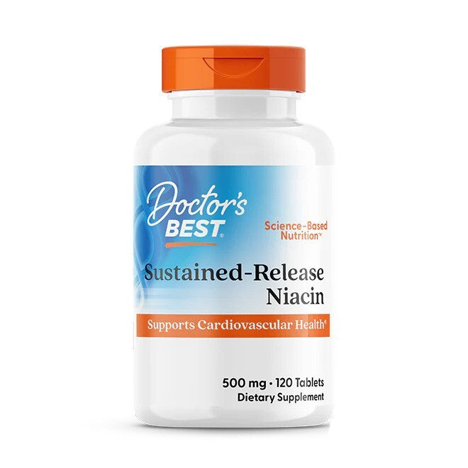 Sustained - Release Niacin, 500mg - 120 tablets - Doctor's Best
