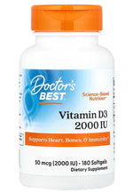 Vitamin D3, 2000 IU - 180 softgels - Doctor's Best