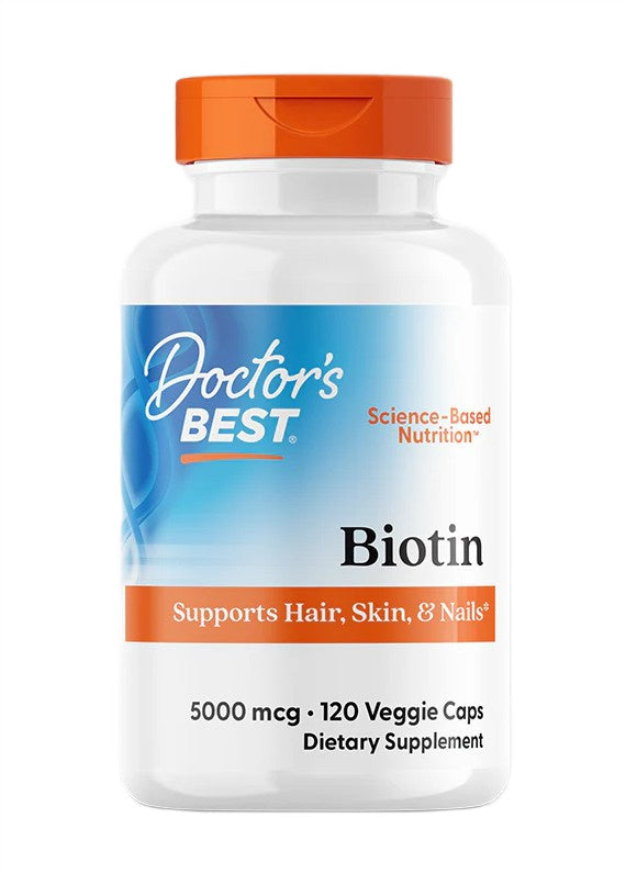 Biotin, 5000mcg - 120 vcaps - Doctor's Best