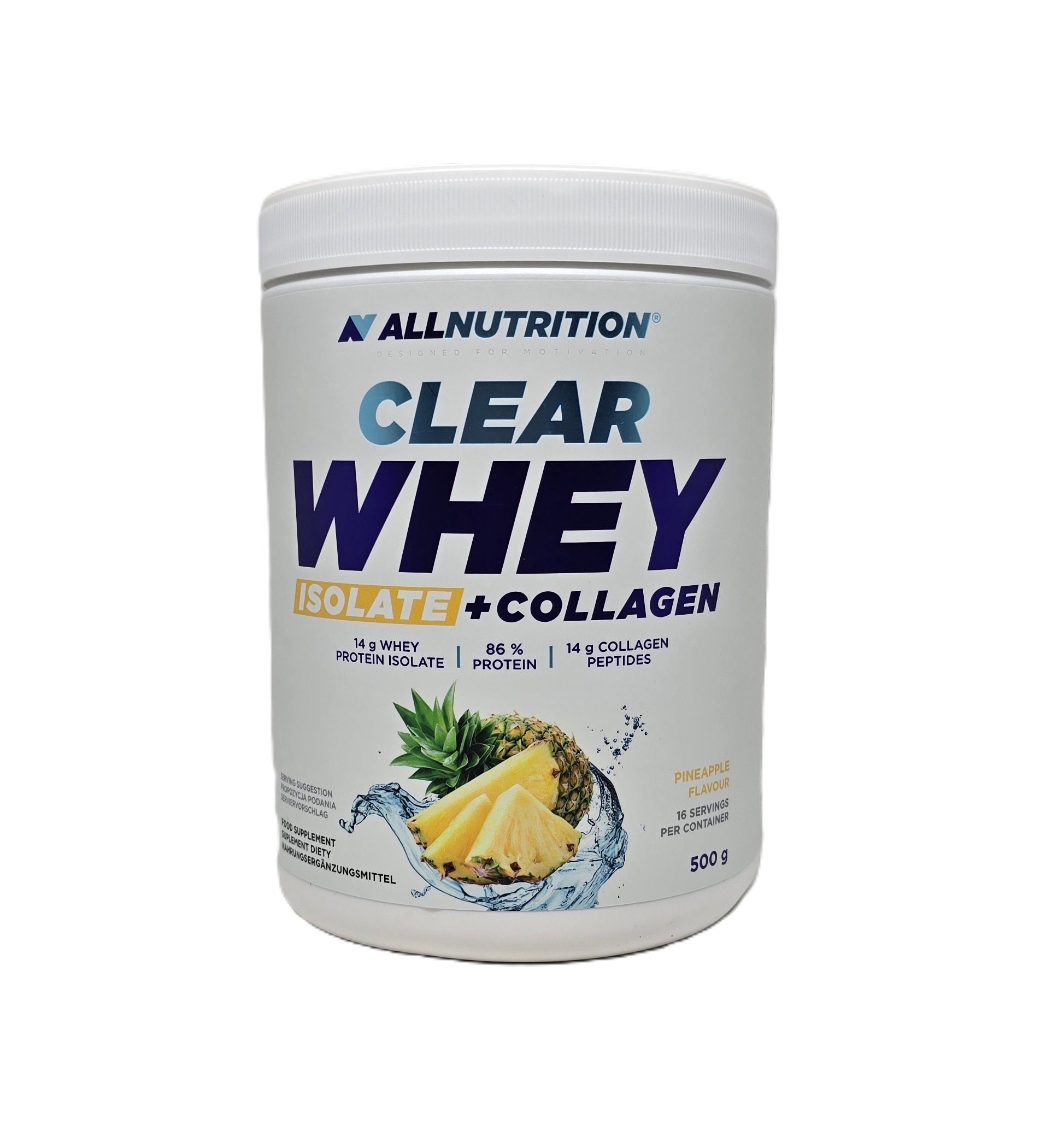 Clear Whey Isolate + Collagen, Pineapple - 500 grams - Allnutrition