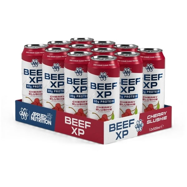 Beef XP Cans, Cherry Slushie - 12 x 500 ml. - Applied Nutrition