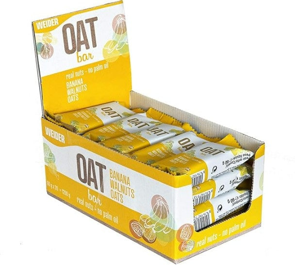 Oat Bar, Banana Walnuts - 20 x 60g - Weider