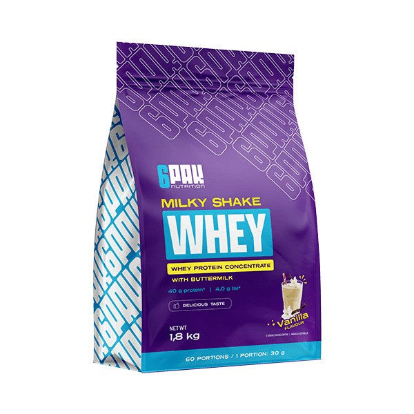 Milky Shake Whey, Vanilla - 1800 grams - 6PAK