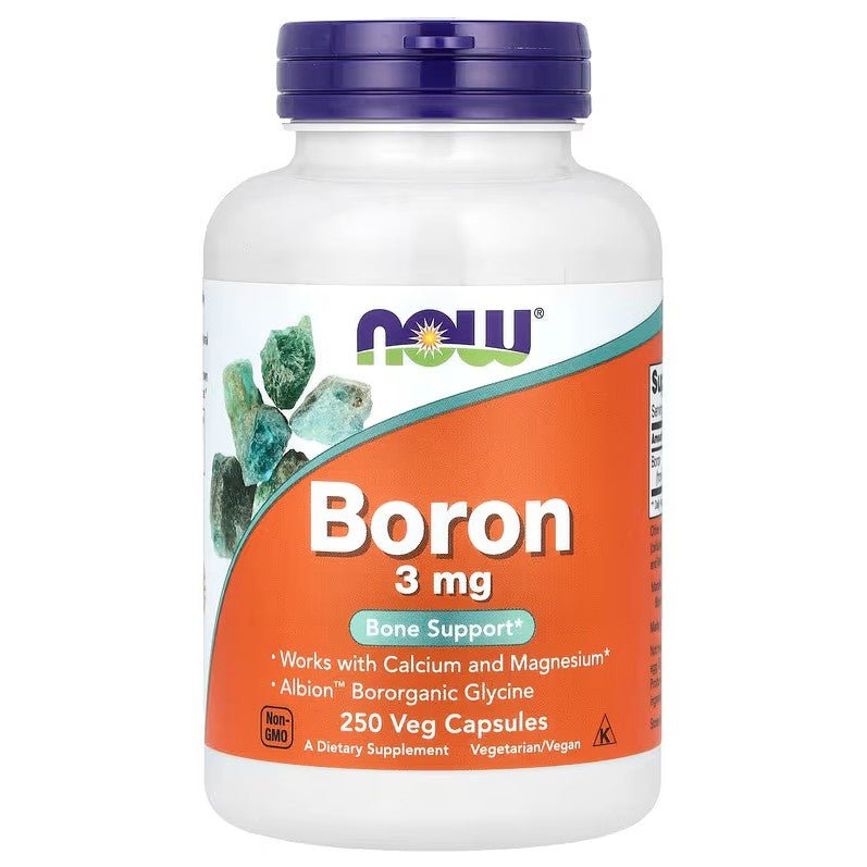 Boron, 3mg - 250 caps - NOW Foods