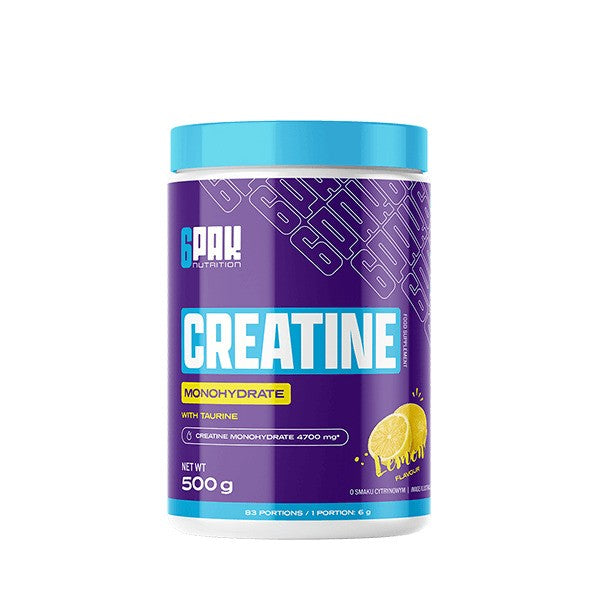 Creatine Monohydrate, Lemon - 500 grams - 6PAK