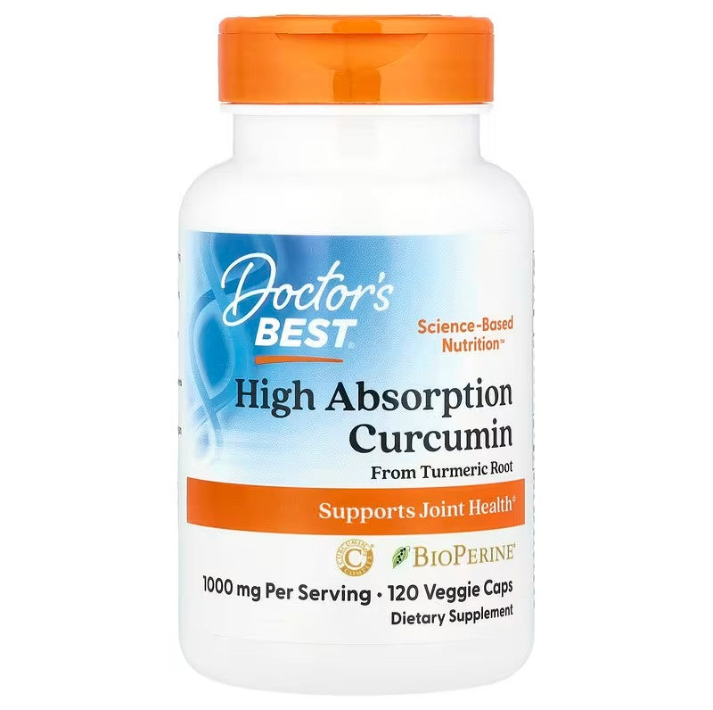 High Absorption Curcumin From Turmeric Root with C3 Complex & BioPerine, 1000mg - 120 vcaps - Doctor's Best