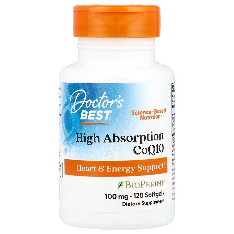 High Absorption CoQ10 with BioPerine, 100mg - 120 softgels - Doctor's Best