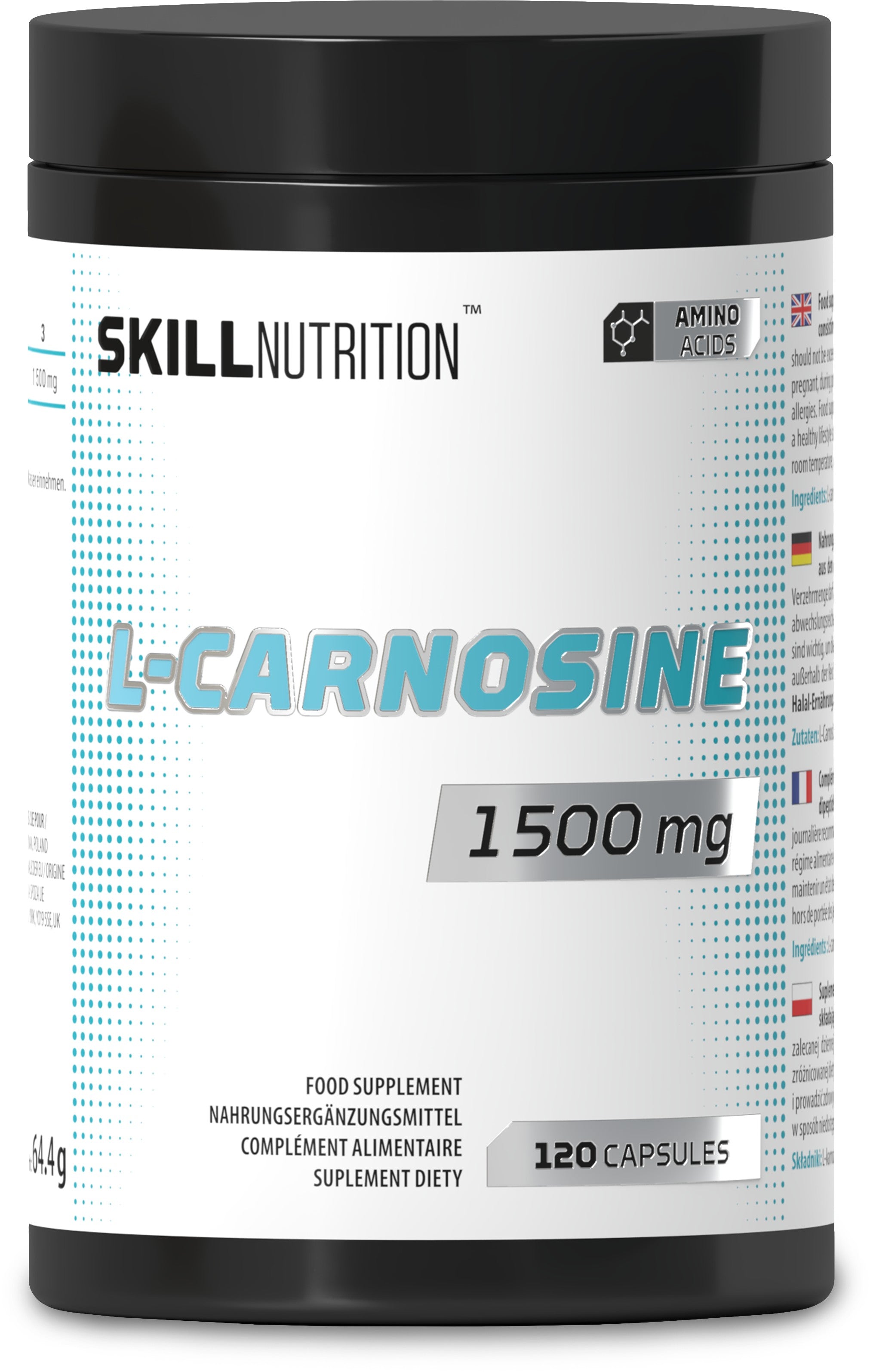 L-Carnosine, 1500mg - 120 vegan caps - Skill Nutrition