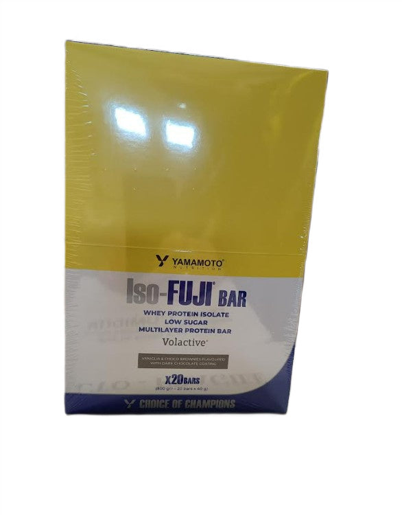 Iso-FUJI Bar, Vanilla & Choco Brownies - 20 x 40g - Yamamoto Nutrition