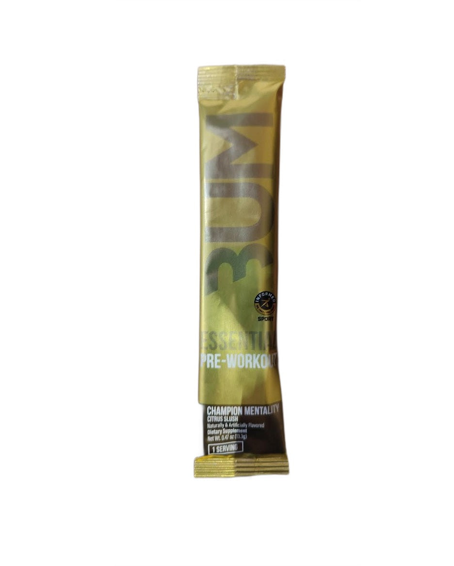CBUM Essential Pre-Workout, Champions Mentality Citrus Slush - 13.3 grams (1 serving) - Raw Nutrition