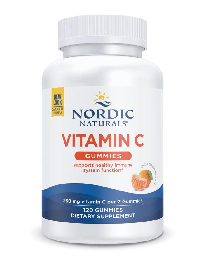 Vitamin C Gummies, 250mg Tangerine - 120 gummies - Nordic Naturals