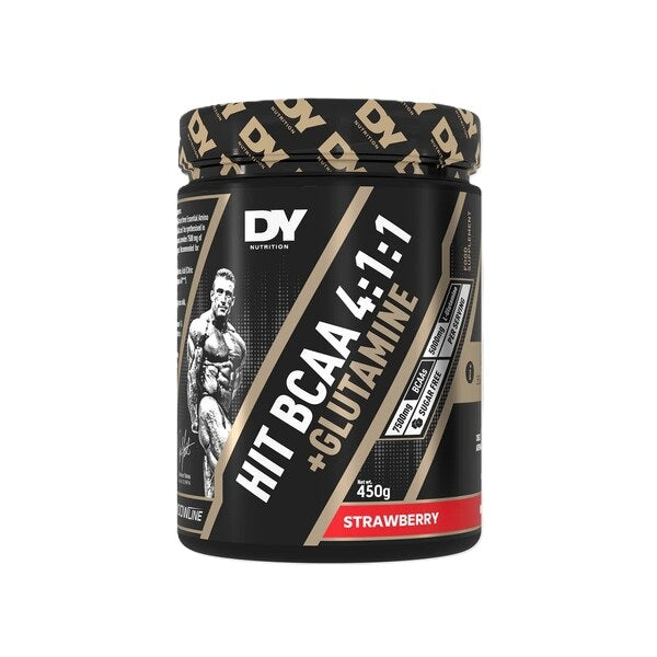 HIT BCAA 4:1:1 + Glutamine, Strawberry - 450 grams - Dorian Yates