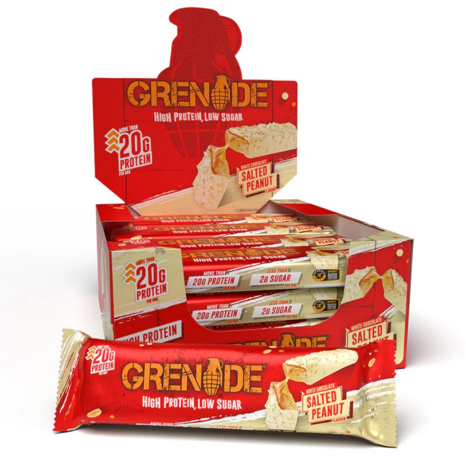 Protein Bars, White Chocolate Salted Peanut - 12 x 60g - Grenade