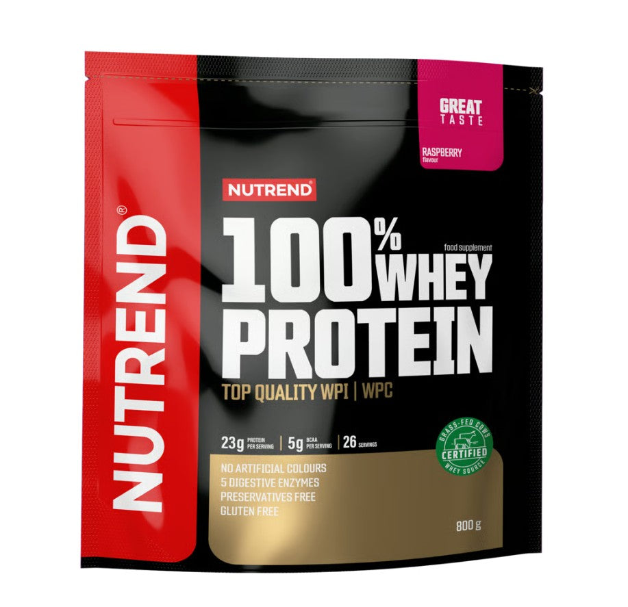 100% Whey Protein, Raspberry - 800 grams - Nutrend