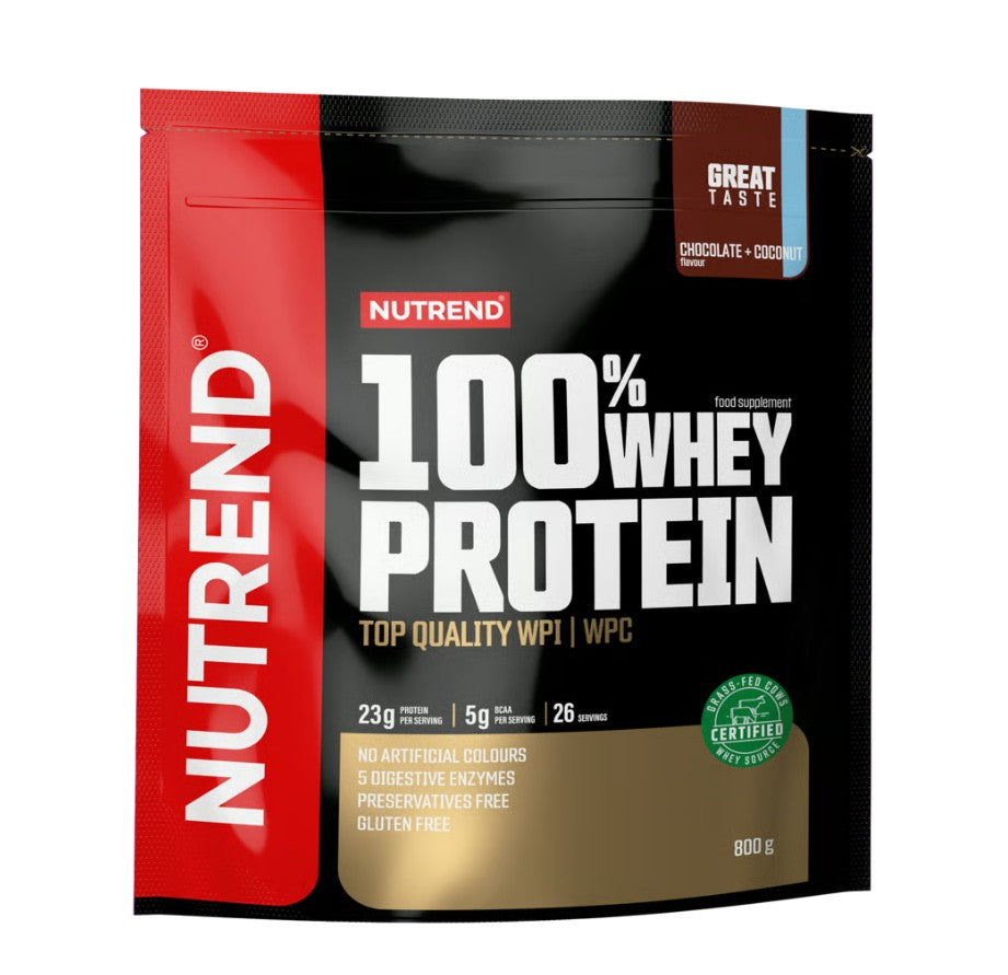 100% Whey Protein, Chocolate + Coconut - 800 grams - Nutrend