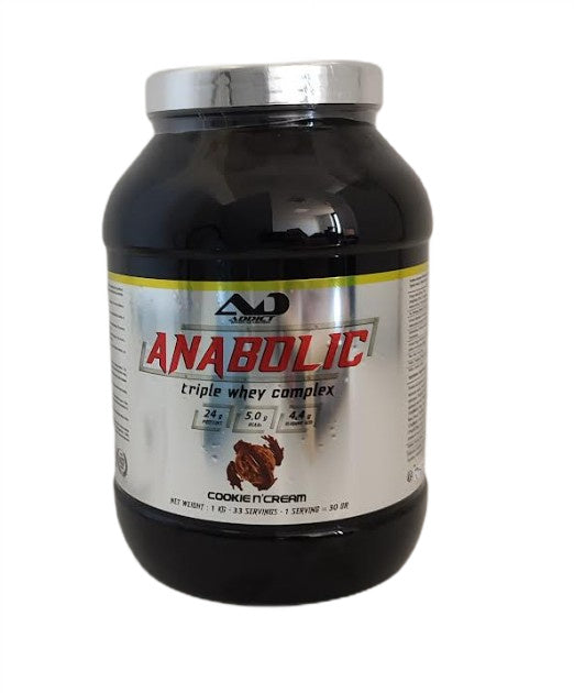Anabolic Triple Whey Complex, Cookie N'Cream - 1000 grams - Addict Sport Nutrition