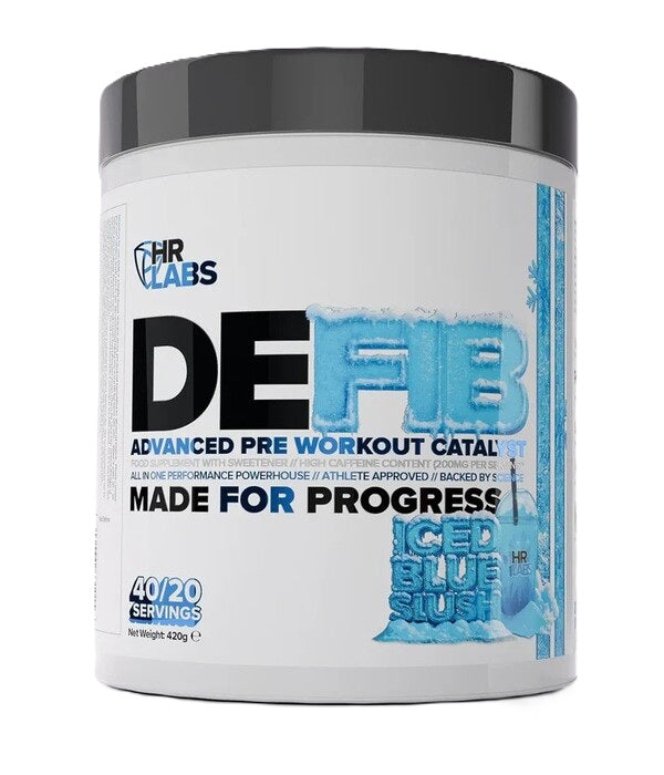 Defib Advanced Pre Workout Catalyst, Iced Blue Slush - 420 grams - HR Labs