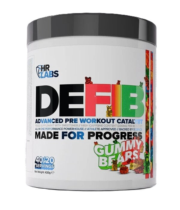 Defib Advanced Pre Workout Catalyst, Gummy Bears - 420 grams - HR Labs