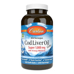 Wild Norwegian Cod Liver Oil Gems, 1000mg - 250 softgels - Carlson Labs