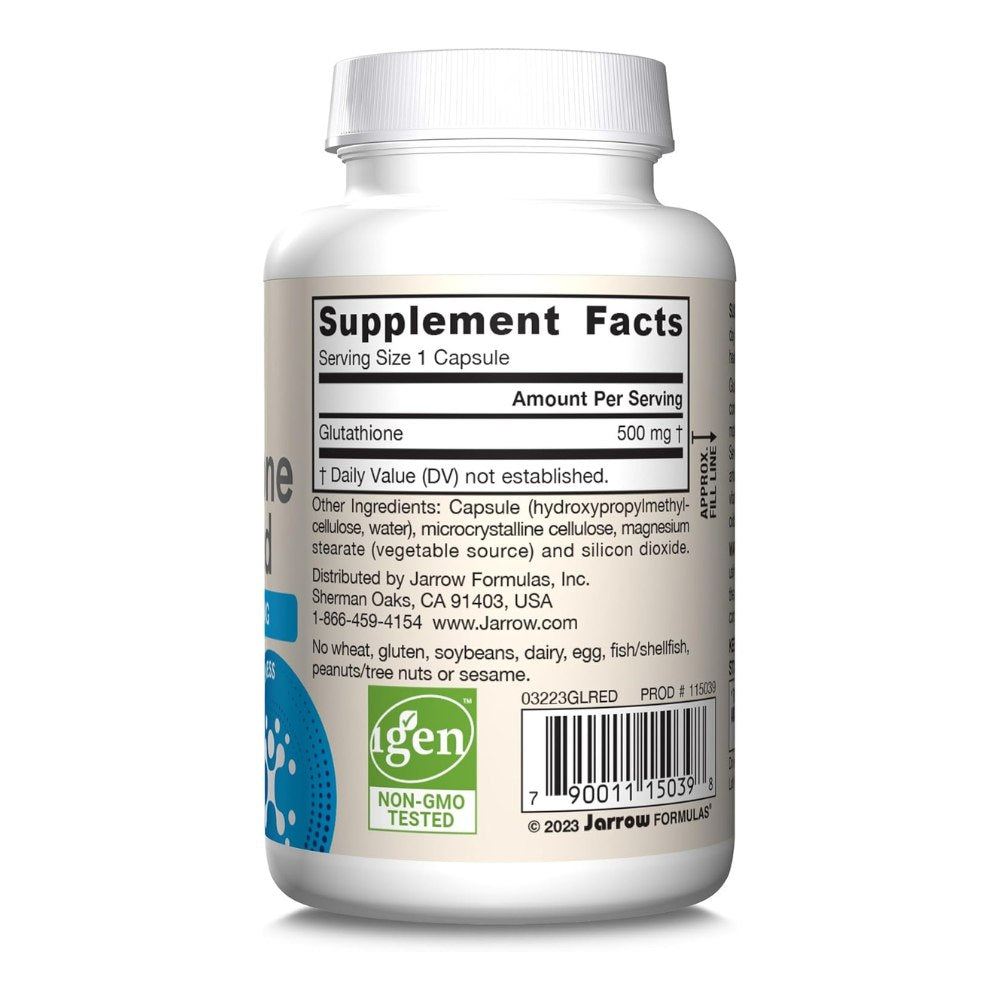 Jarrow Formulas L-glutation redutseeritud 500 mg – 60 kapslit