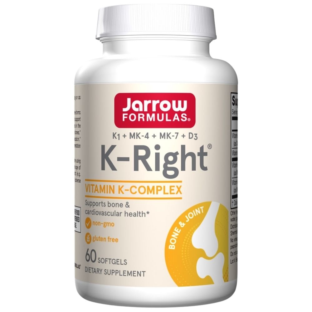 Jarrow Formulas K-Right, vitamiini K kompleks - 60 kapslit