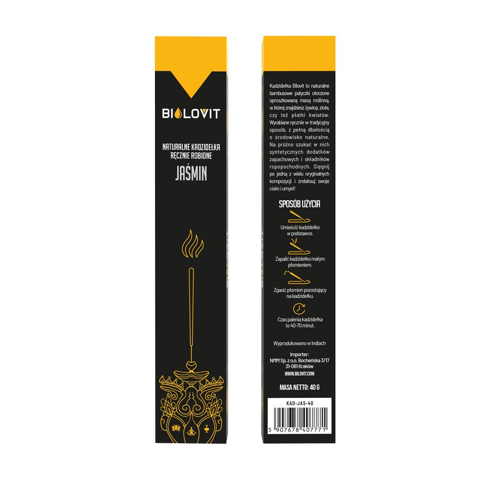 Bilovit looduslikud aroomi-viirukipulgad Jasmiin - 40 g