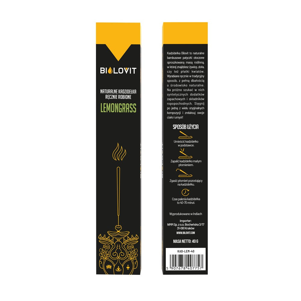 Bilovit looduslikud aroomi-viirukipulgad Sidrunhein - 40 g
