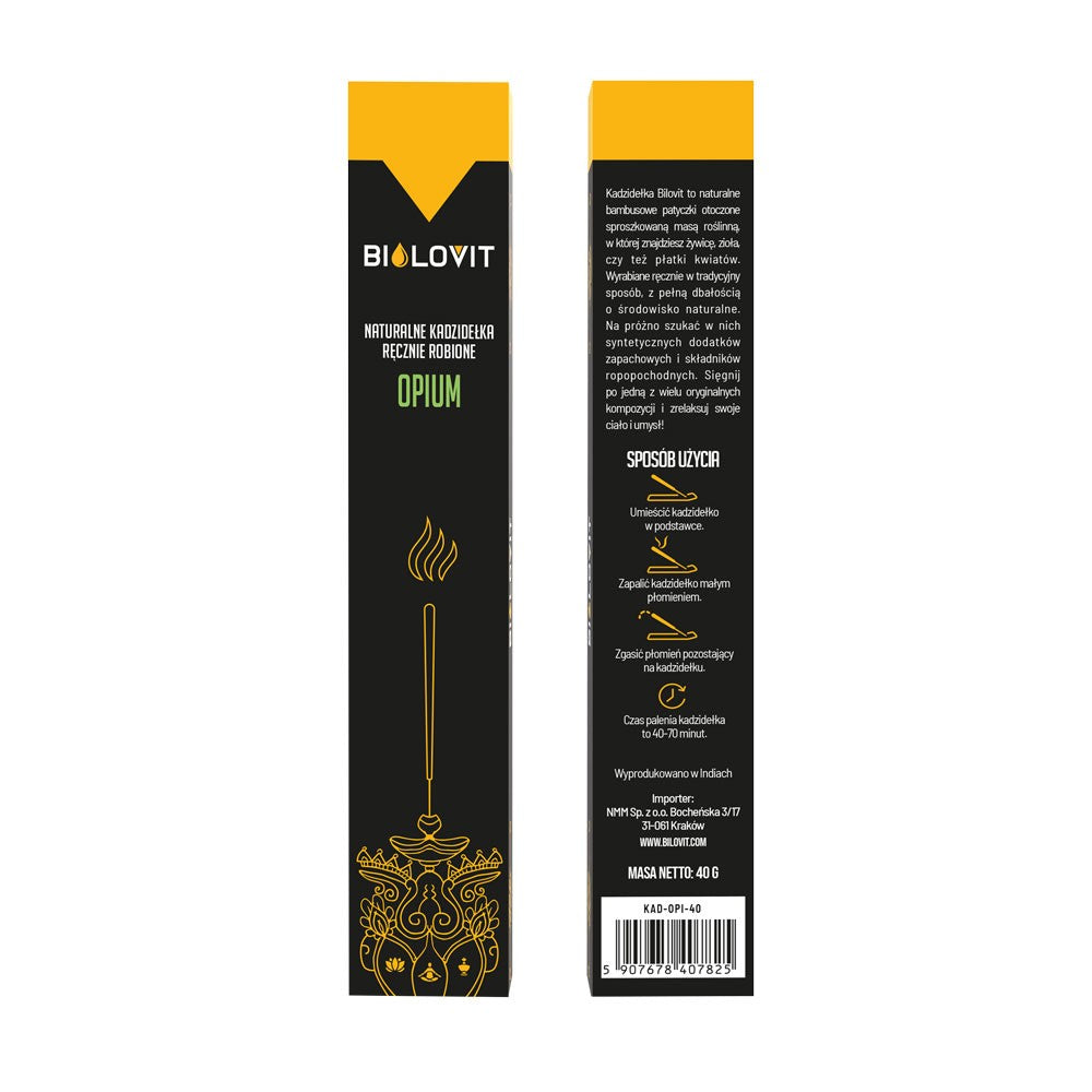Bilovit looduslikud aroomi-viirukipulgad Opium - 40 g