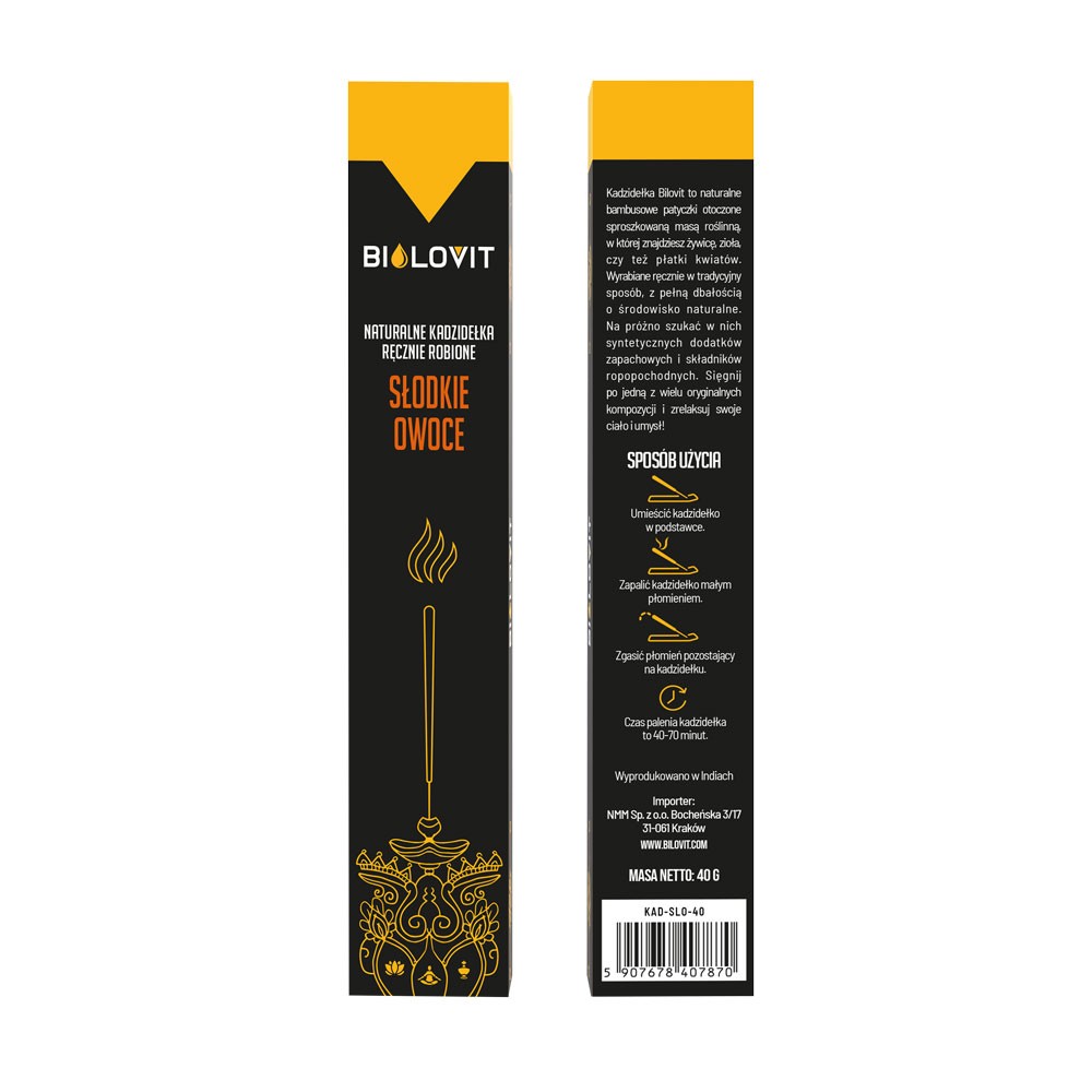 Bilovit looduslikud aroomiküünalde viirukid Sweet Fruits - 40 g