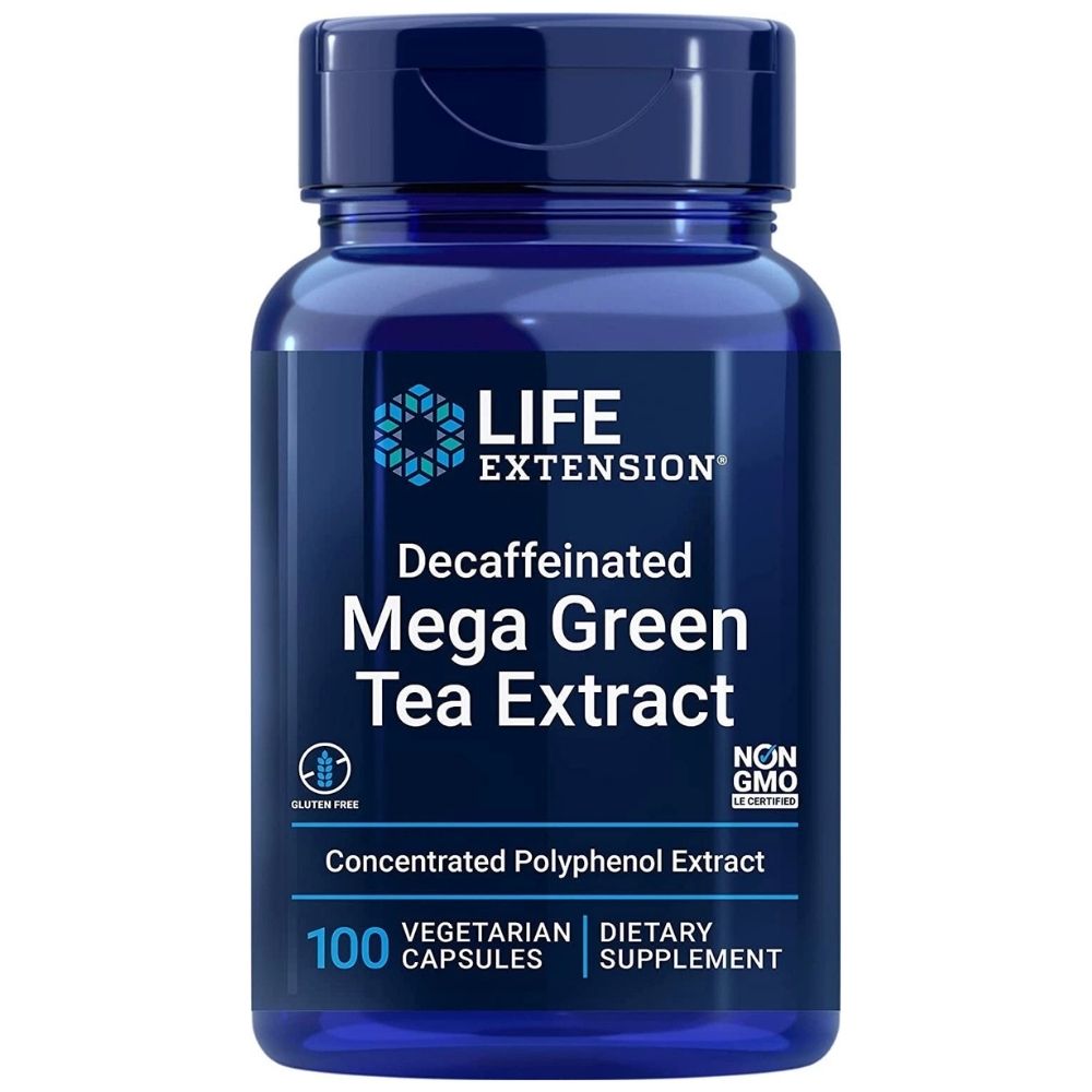 Life Extension Mega rohelise tee ekstrakt kofeiinivaba - 100 kapslit