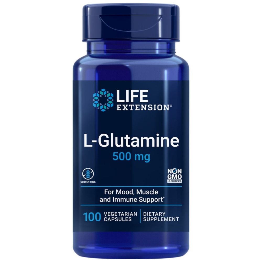 Life Extension L-glutamiin 500 mg – 100 kapslit