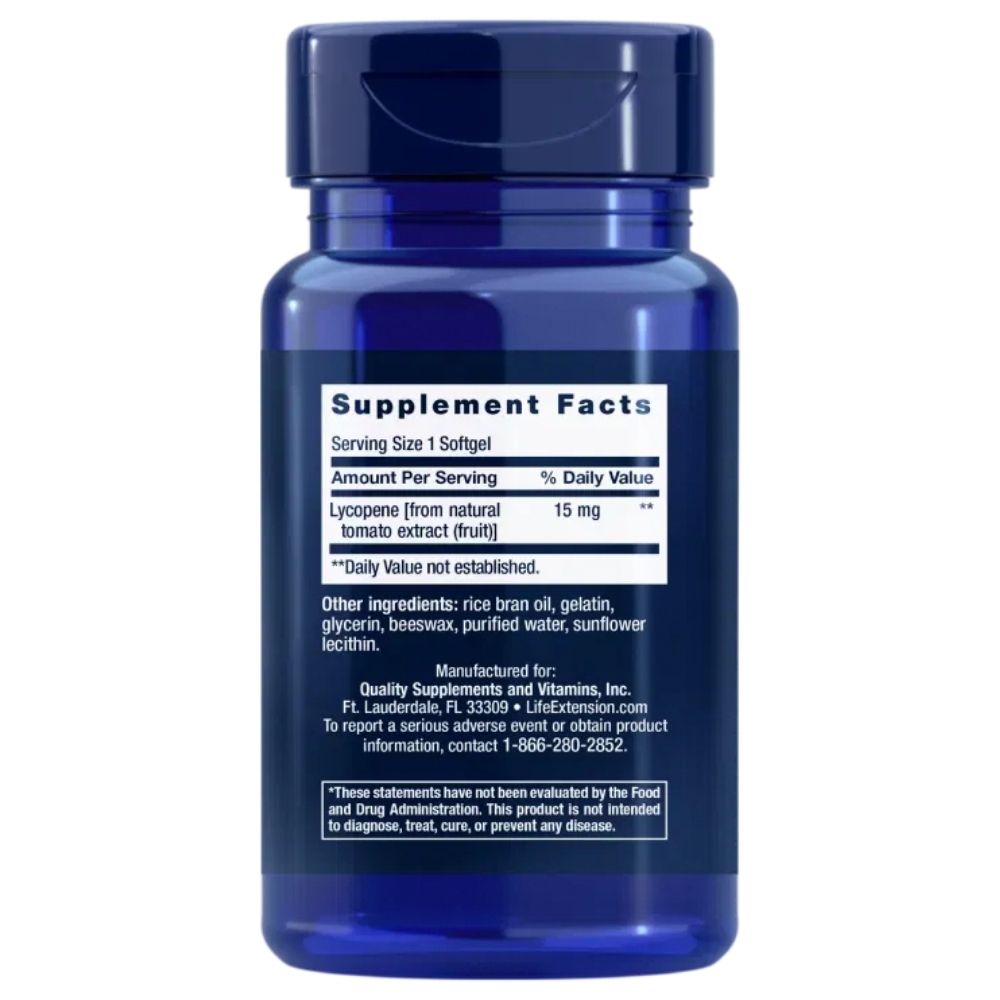 Life Extension Mega Lycopene 15 mg - 90 pehmekapslit