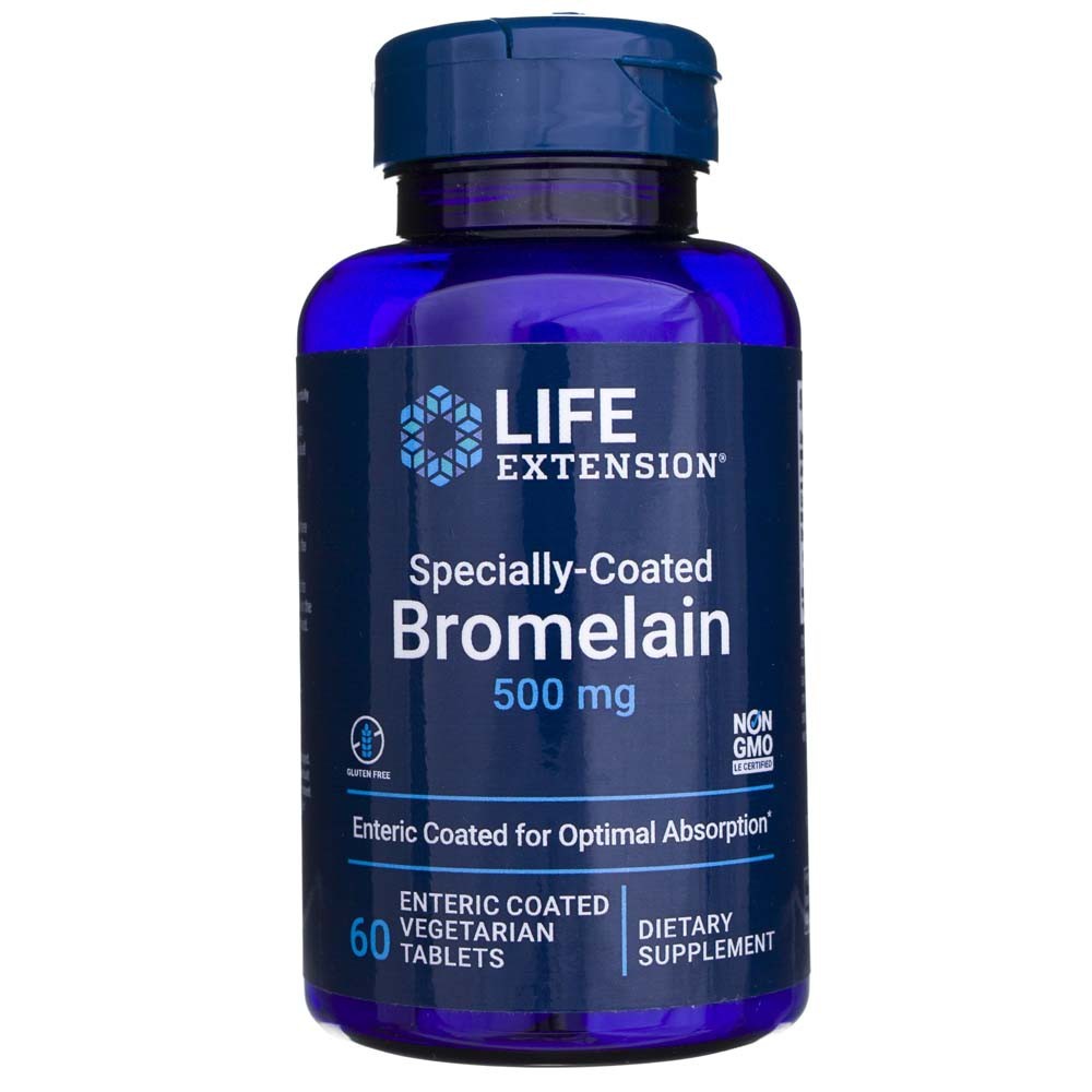 Life Extension spetsiaalselt kattega bromelaiin 500 mg - 60 tabletti