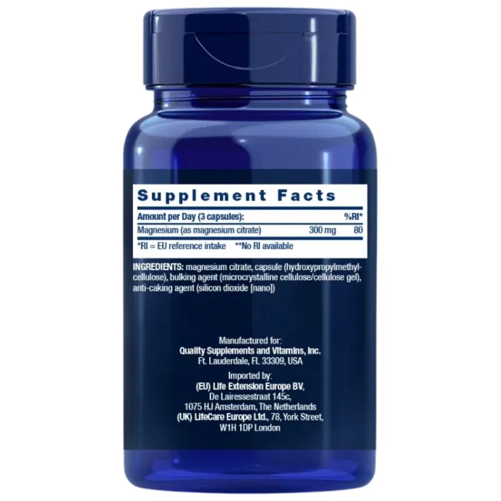 Life Extension Magneesium (tsitraat) 100 mg - 100 kapslit
