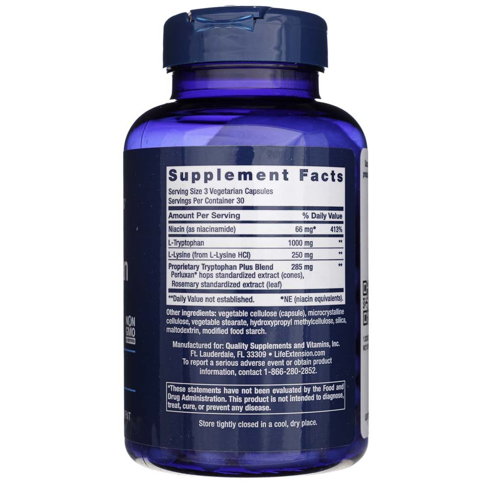 Life Extension Optimeeritud Trüptofaan Pluss – 90 kapslit